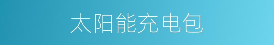 太阳能充电包的同义词