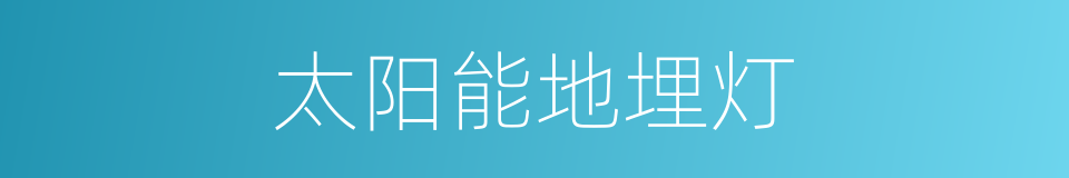 太阳能地埋灯的同义词
