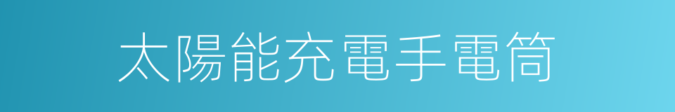 太陽能充電手電筒的同義詞