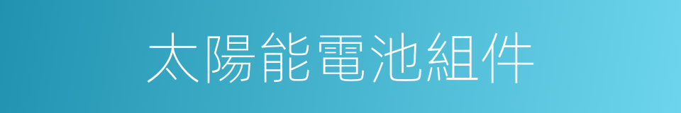 太陽能電池組件的同義詞