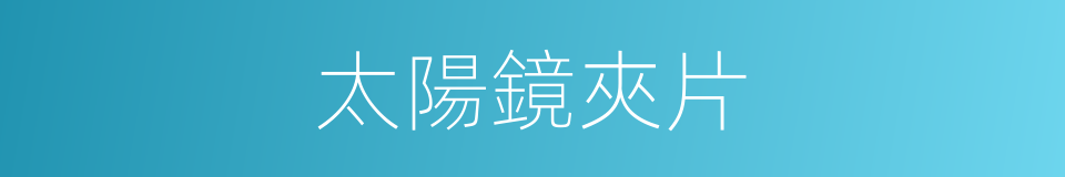 太陽鏡夾片的同義詞