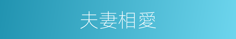 夫妻相愛的同義詞