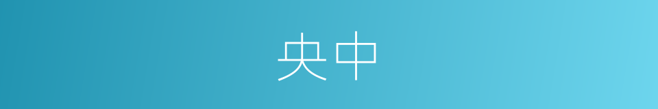 央中的意思