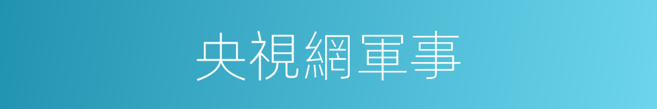 央視網軍事的同義詞