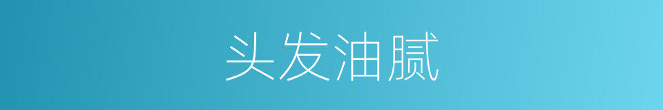 头发油腻的同义词