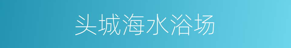头城海水浴场的同义词