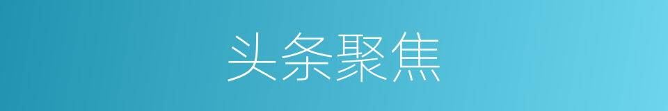 头条聚焦的同义词