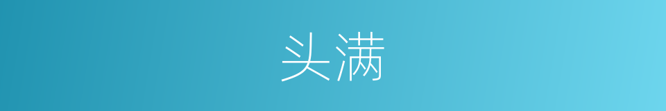 头满的同义词