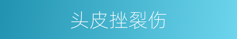 头皮挫裂伤的同义词