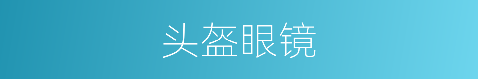 头盔眼镜的同义词