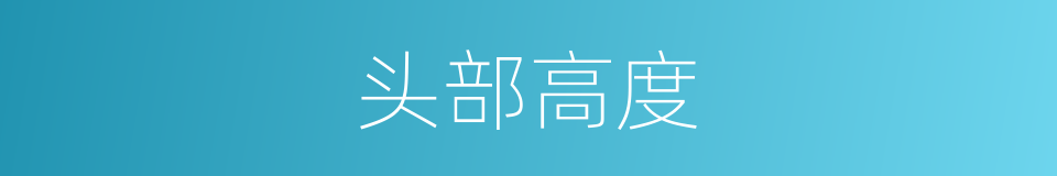 头部高度的同义词