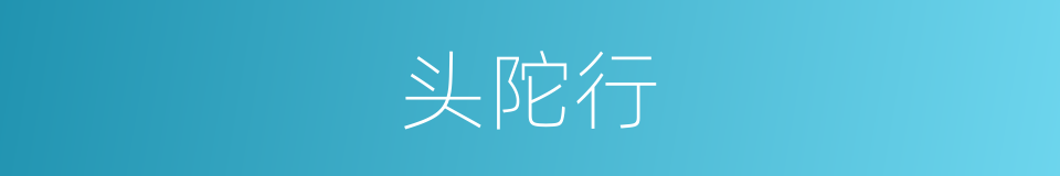 头陀行的意思