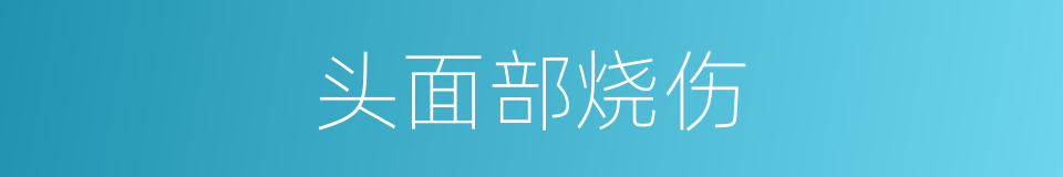 头面部烧伤的意思