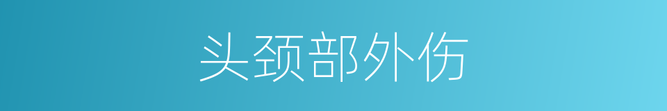 头颈部外伤的同义词