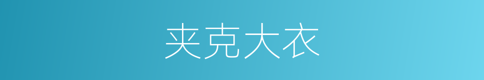 夹克大衣的同义词
