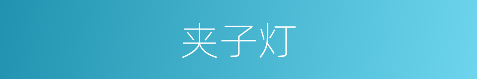 夹子灯的同义词