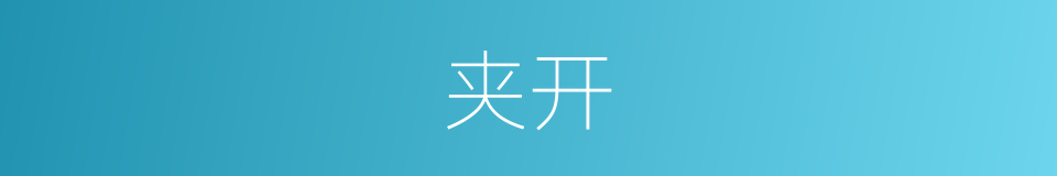 夹开的同义词