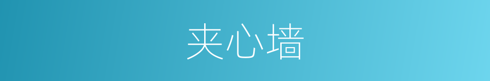 夹心墙的同义词