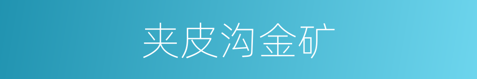 夹皮沟金矿的同义词