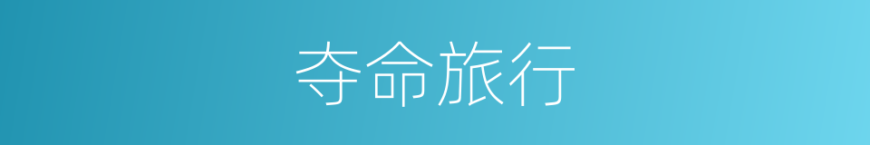 夺命旅行的同义词