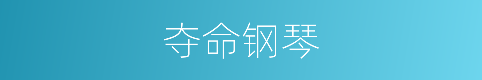 夺命钢琴的同义词