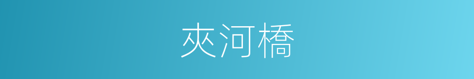 夾河橋的同義詞