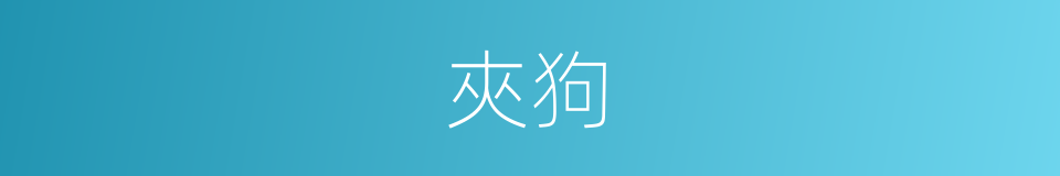 夾狗的同義詞
