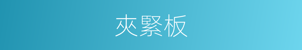 夾緊板的同義詞
