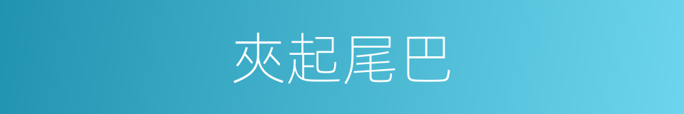 夾起尾巴的意思