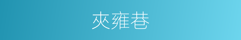 夾雍巷的同義詞