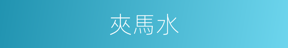 夾馬水的同義詞