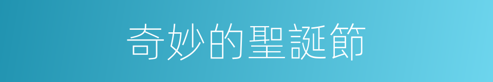 奇妙的聖誕節的同義詞