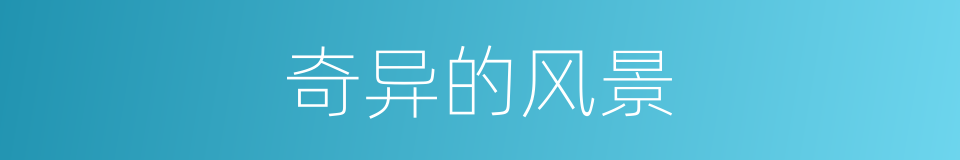 奇异的风景的同义词