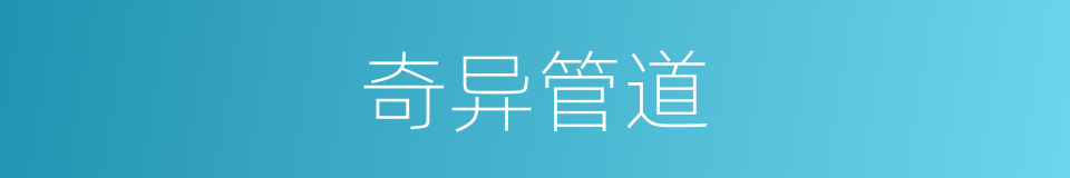 奇异管道的同义词