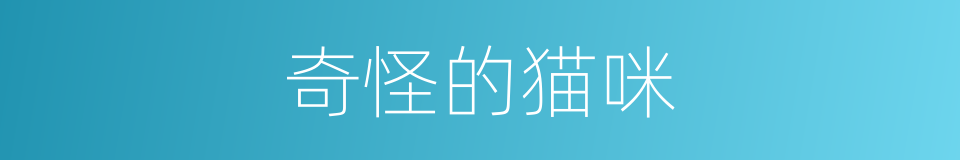 奇怪的猫咪的同义词
