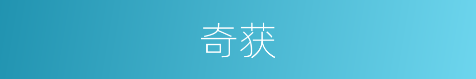 奇获的同义词