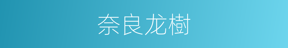 奈良龙樹的同義詞