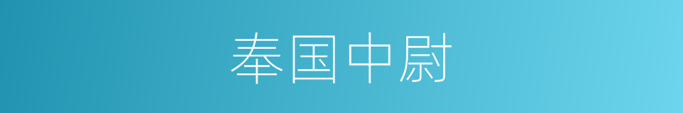 奉国中尉的同义词