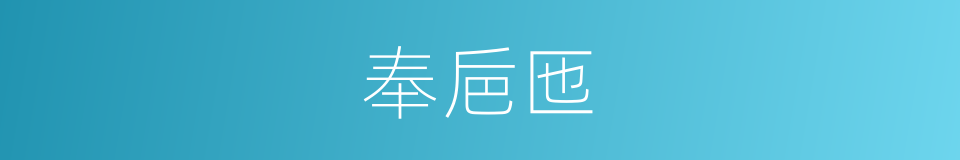 奉巵匜的同义词