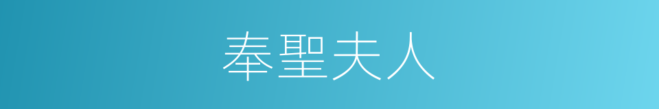 奉聖夫人的同義詞