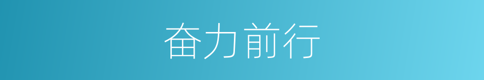 奋力前行的意思