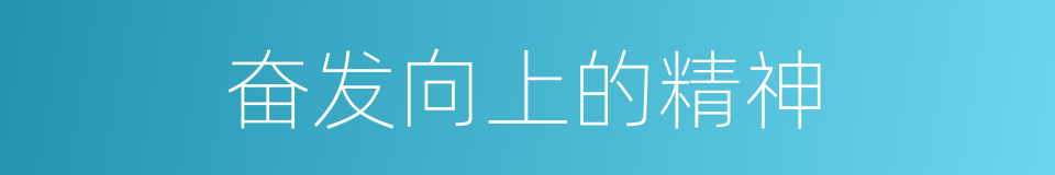 奋发向上的精神的同义词