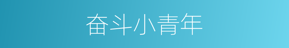 奋斗小青年的同义词