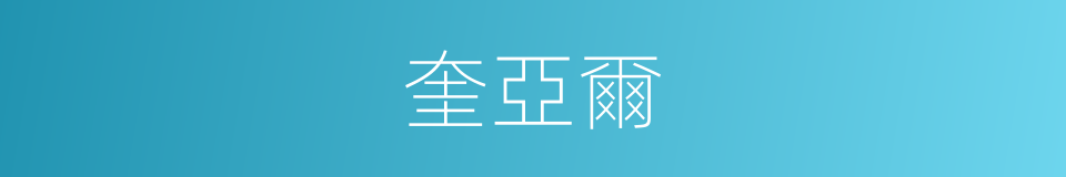 奎亞爾的同義詞