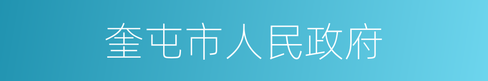 奎屯市人民政府的同义词