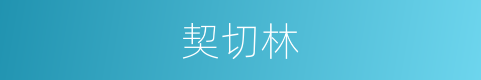 契切林的同义词