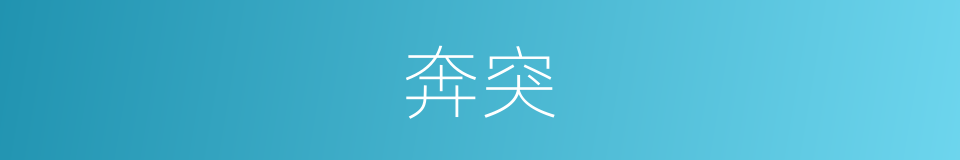 奔突的意思