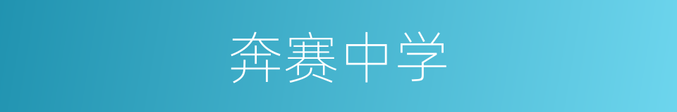 奔赛中学的同义词