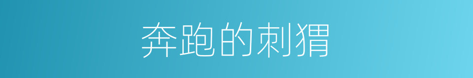 奔跑的刺猬的同义词