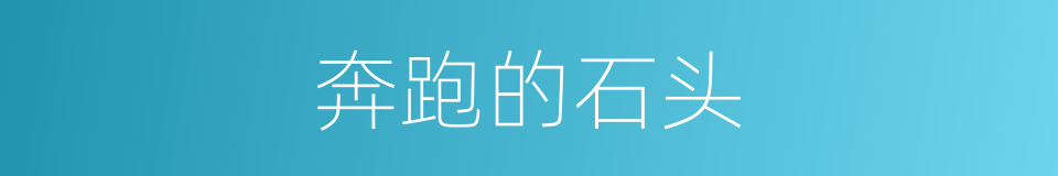 奔跑的石头的同义词